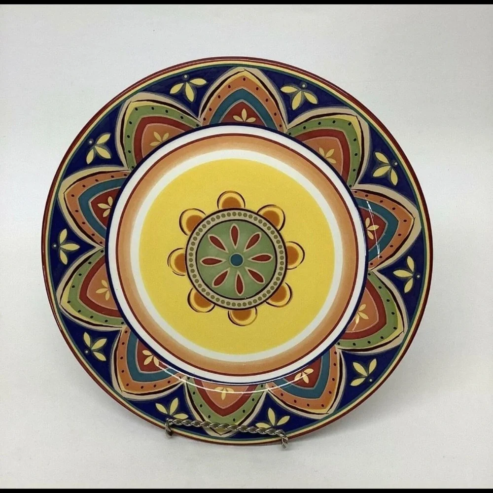 Pier 1 Mexicali Print Dinner Plate